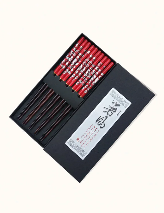 Baguettes Chinoises rouges et noires