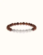 Bracelet en Bois et Pierre Semi Précieuse