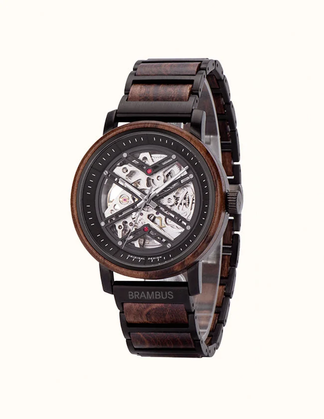 Montre Automatique en Bois et Métal