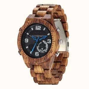 Montre Digitale en Bois de Kosso