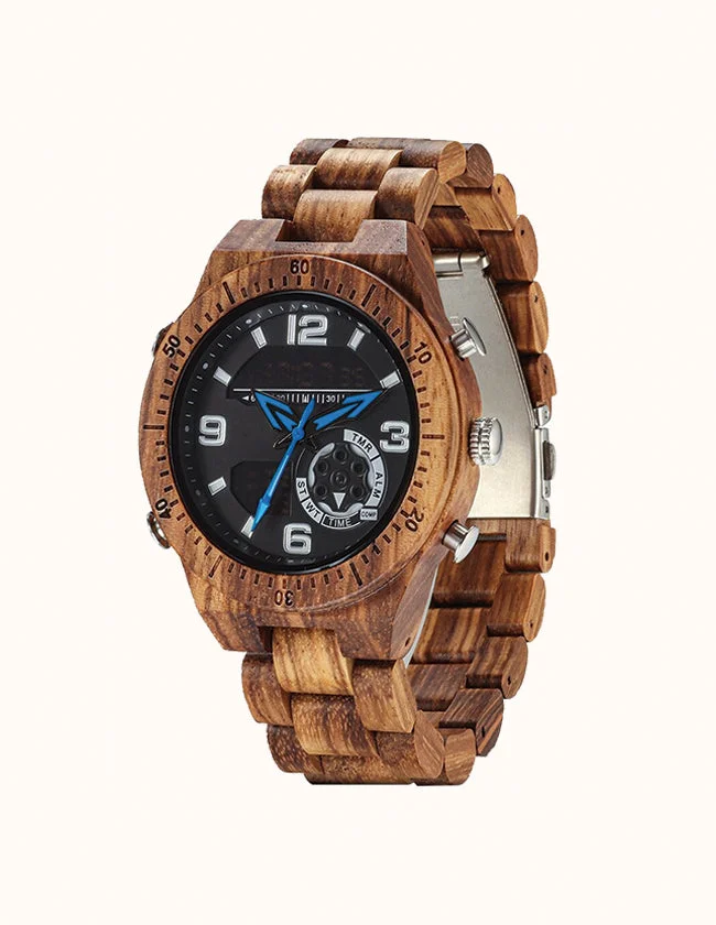 Montre Digitale en Bois de Kosso