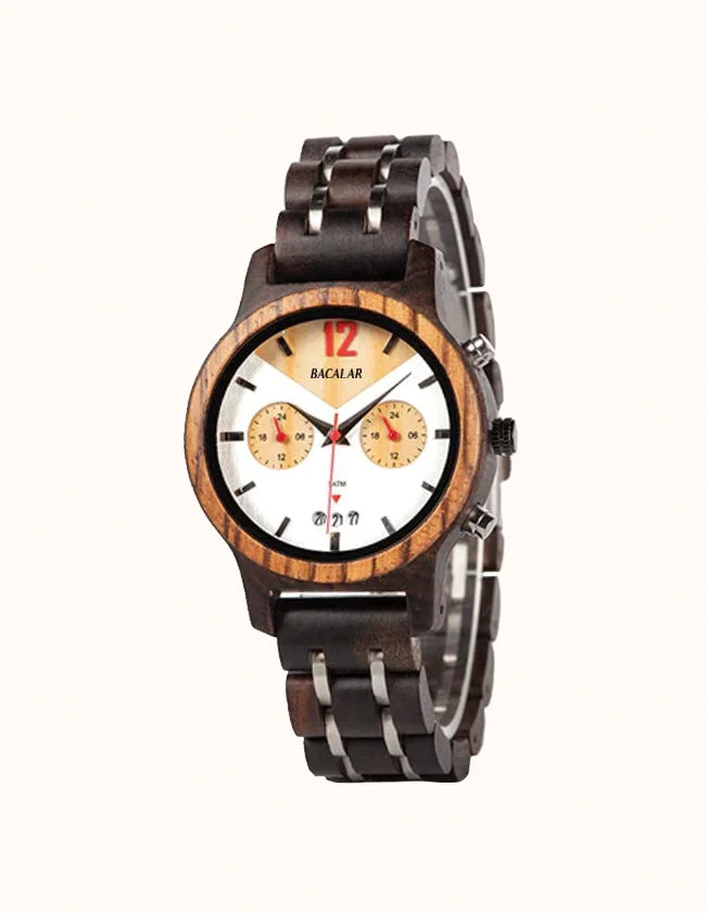 Montre en Bois Noir pour Femme