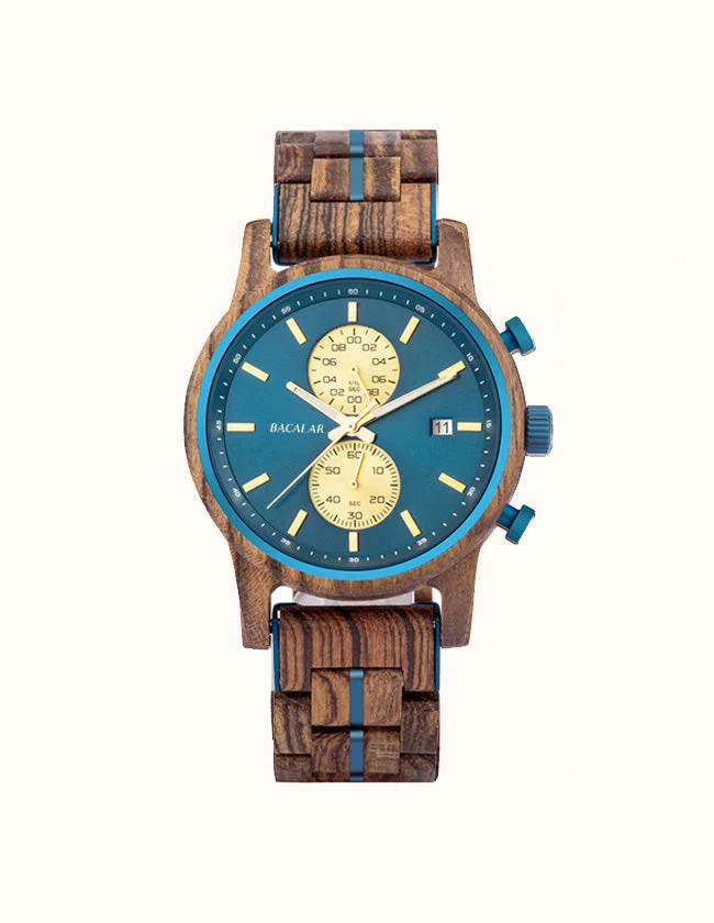 Montre en Bois Zebrano avec Bracelet Ajustable
