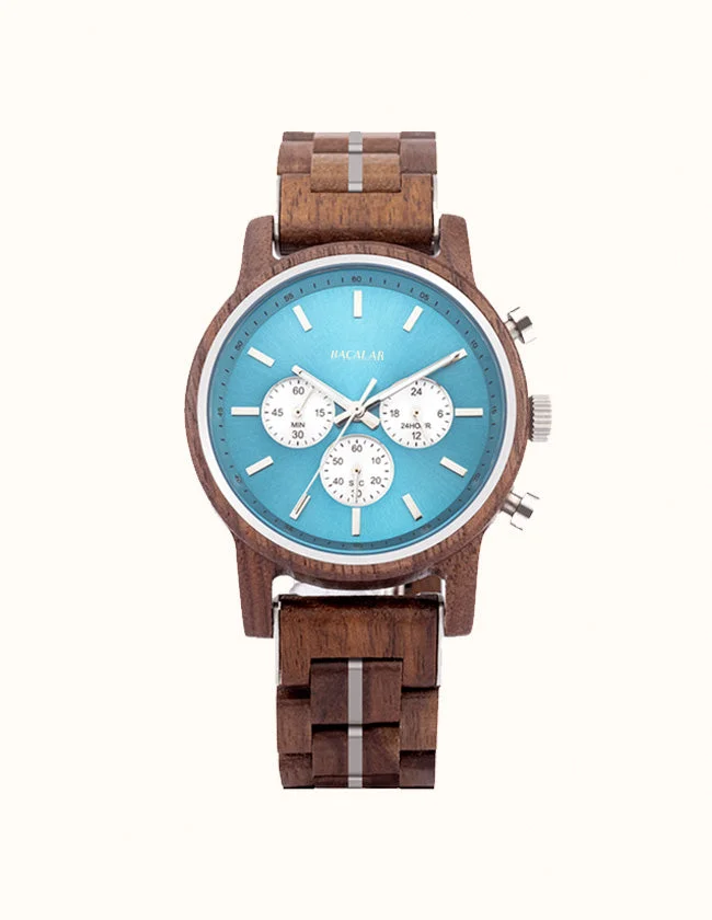 Montre en Noyer Fabriquée à la Main