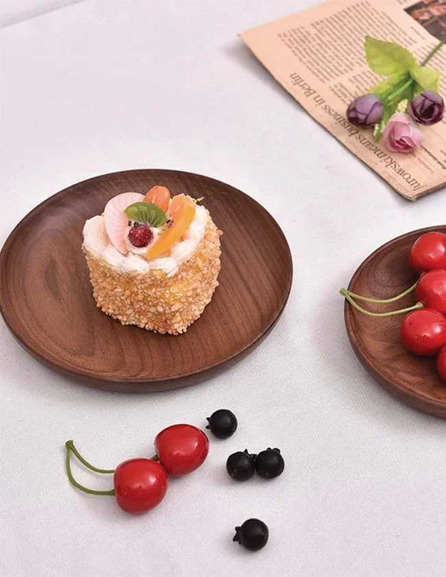 Assiette à Dessert en Bois