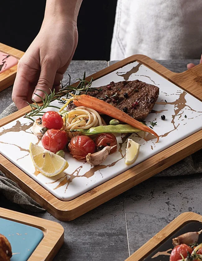 Assiette à Steak en Bois