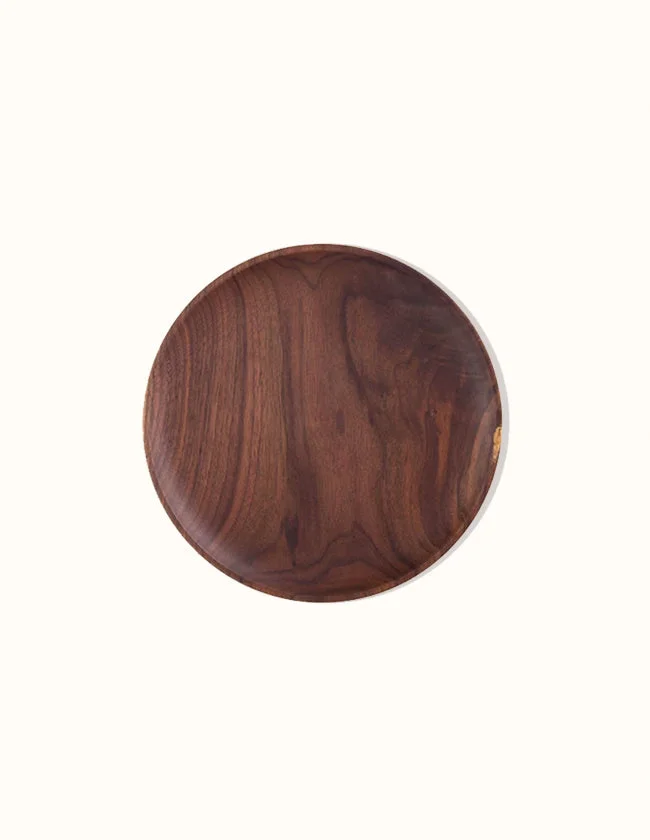 Assiette en bois réutilisable