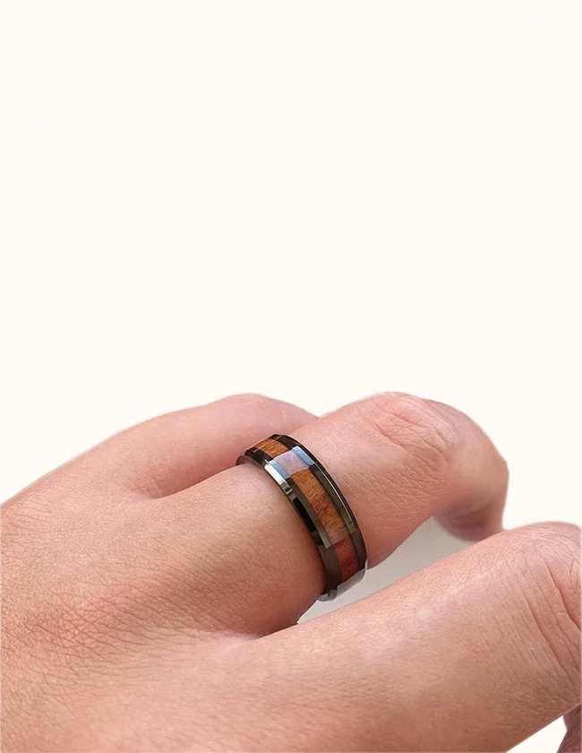 Bague de Mariage en Bois Renouvelable