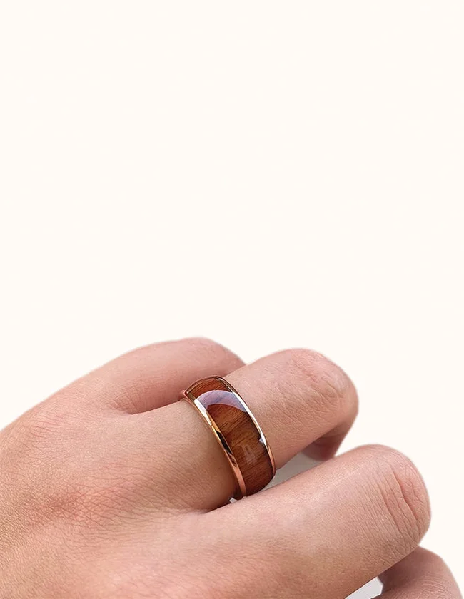Bague en Bois de Koa Hawaïen