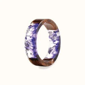 Bague en Bois Naturel et Résine