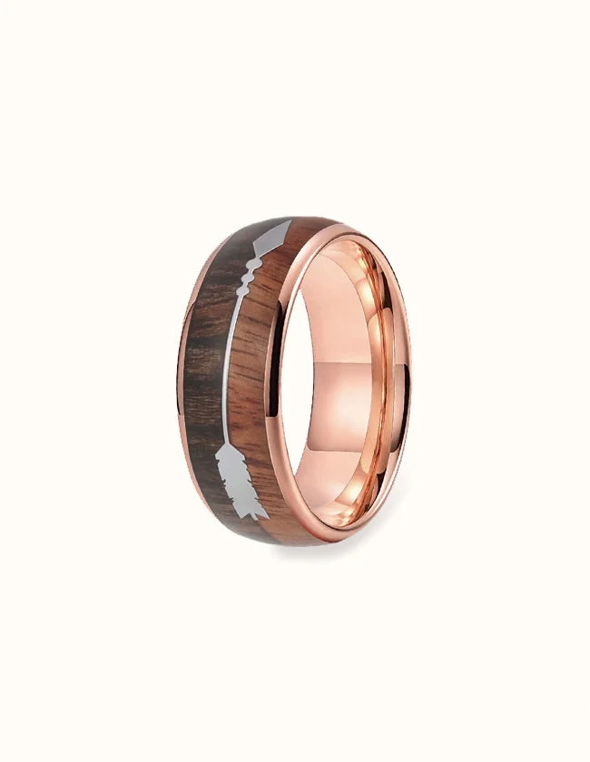 Bague en Bois et Tungstène