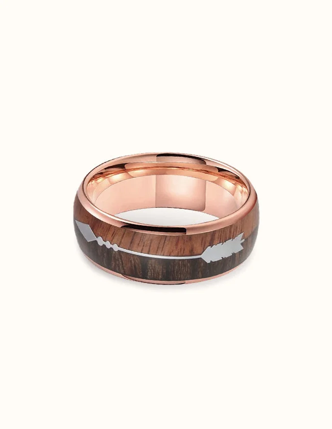 Bague en Bois et Tungstène