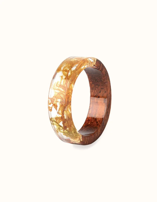 Bague en Bois et Résine Originale
