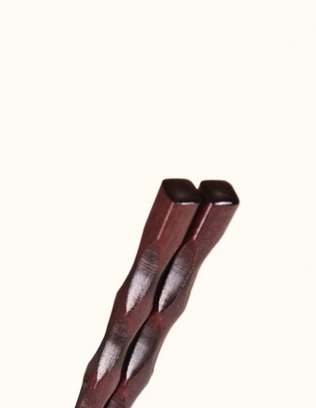 Baguettes Chinoises en Bois Torsadé