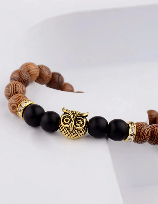Bracelet en Bois et Onyx Noir – Image 8
