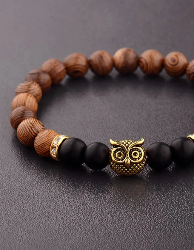 Bracelet en Bois et Onyx Noir – Image 6