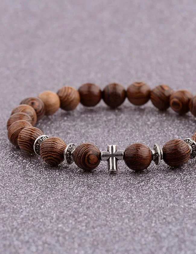 Bracelet en Bois Croix – Image 4