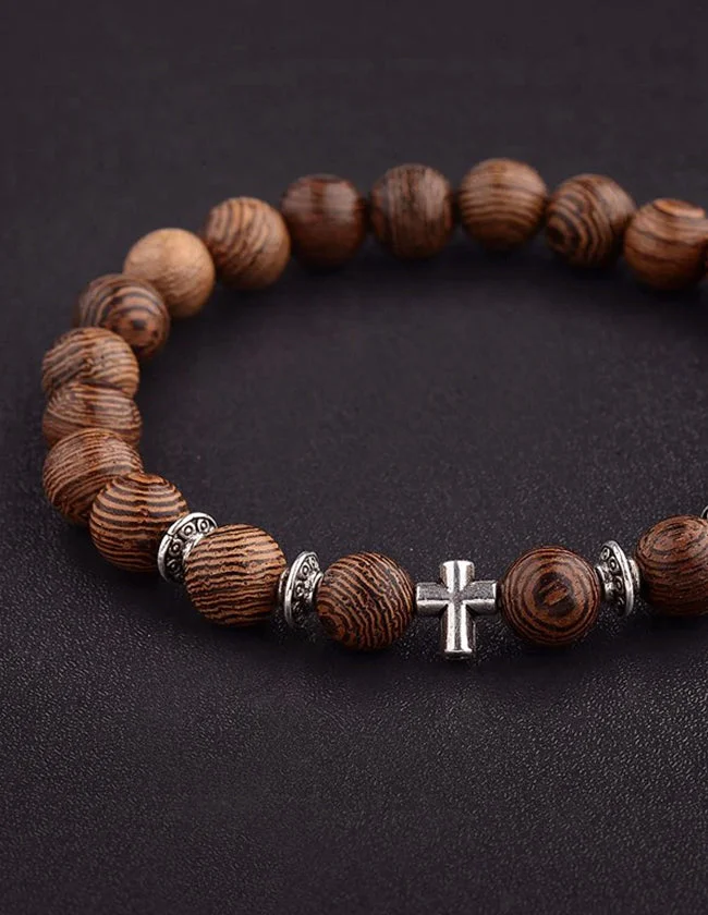 Bracelet en Bois Croix – Image 2