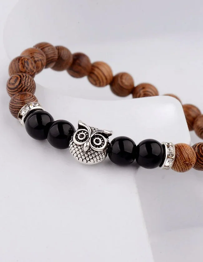 Bracelet en Bois et Onyx Noir – Image 4