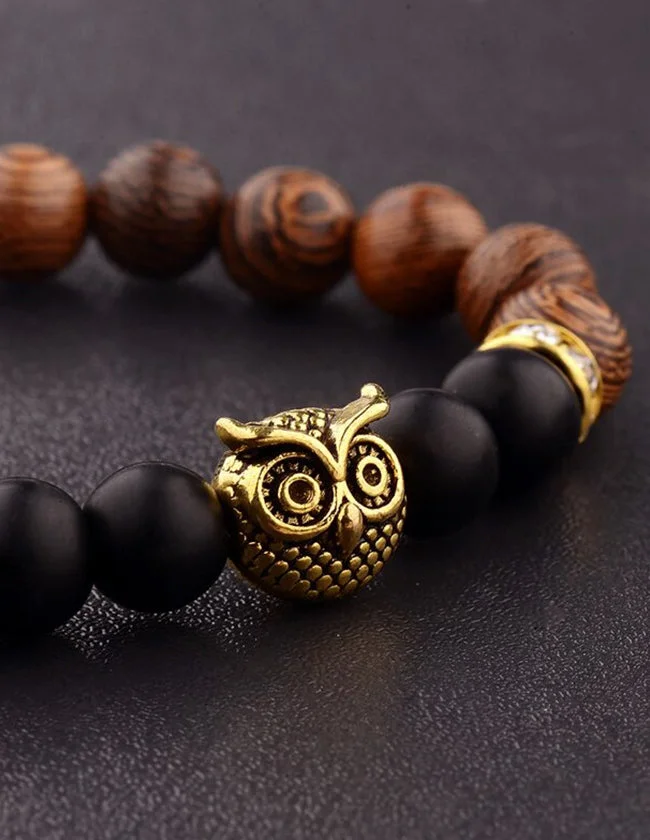 Bracelet en Bois et Onyx Noir – Image 7