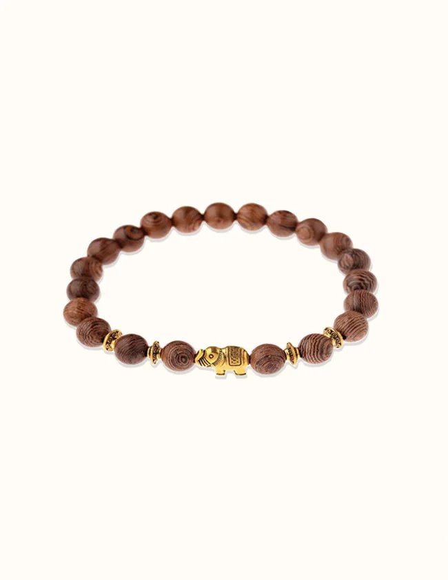 Bracelet Éléphant en Bois