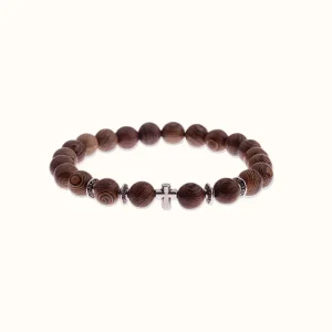Bracelet en Bois Croix