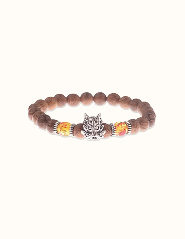 Bracelet en Bois et Ambre
