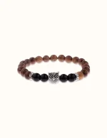 Bracelet en Bois et Onyx Noir
