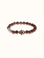 Bracelet en Bois Main de Fatma Dorée