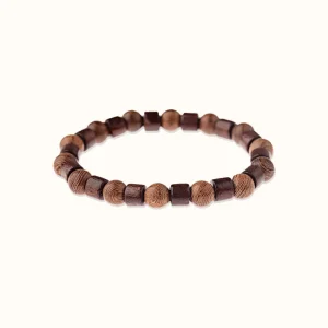 Bracelet Tibétain à Perles en Bois