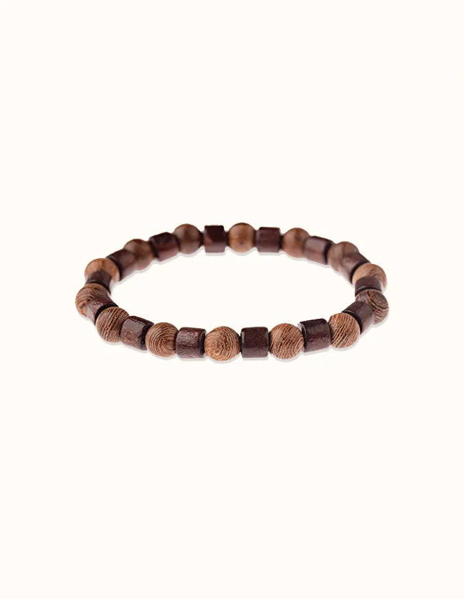 Bracelet Tibétain à Perles en Bois