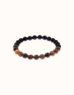 Bracelet Perles de Bois et d’Onyx