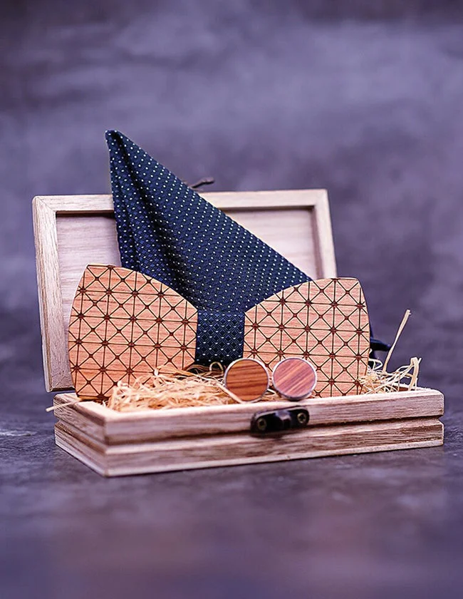 Coffret Nœud Papillon avec Tissu
