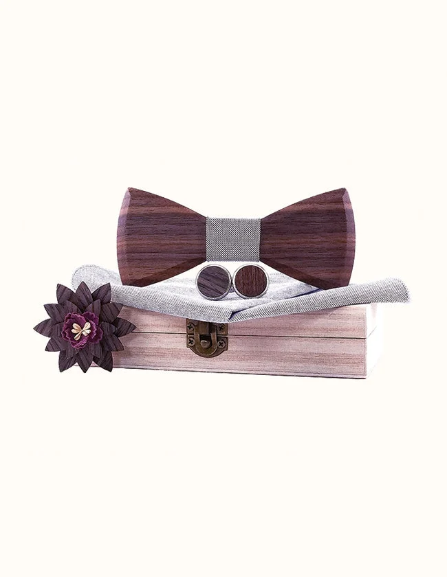 Coffret Nœud Papillon en Bois Homme