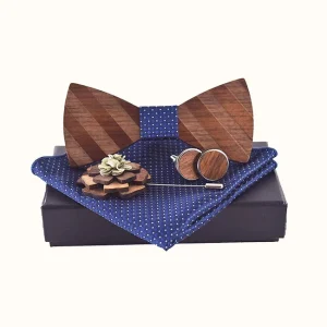 Coffret Nœud Papillon en Bois Massif