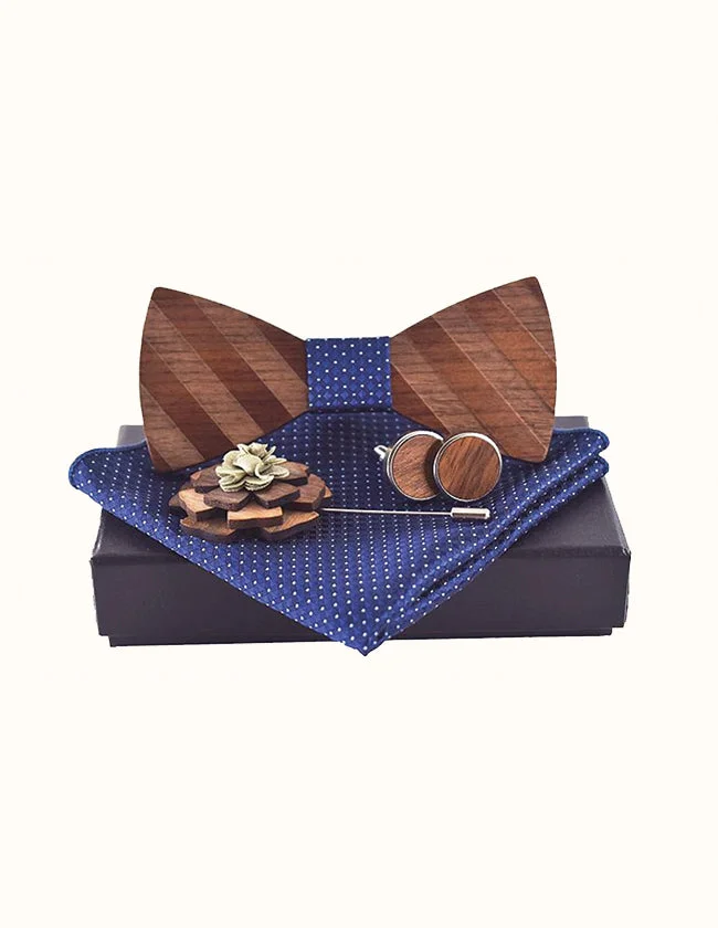 Coffret Nœud Papillon en Bois Massif