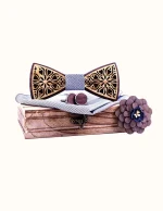 Coffret Nœud Papillon en Bois Précieux