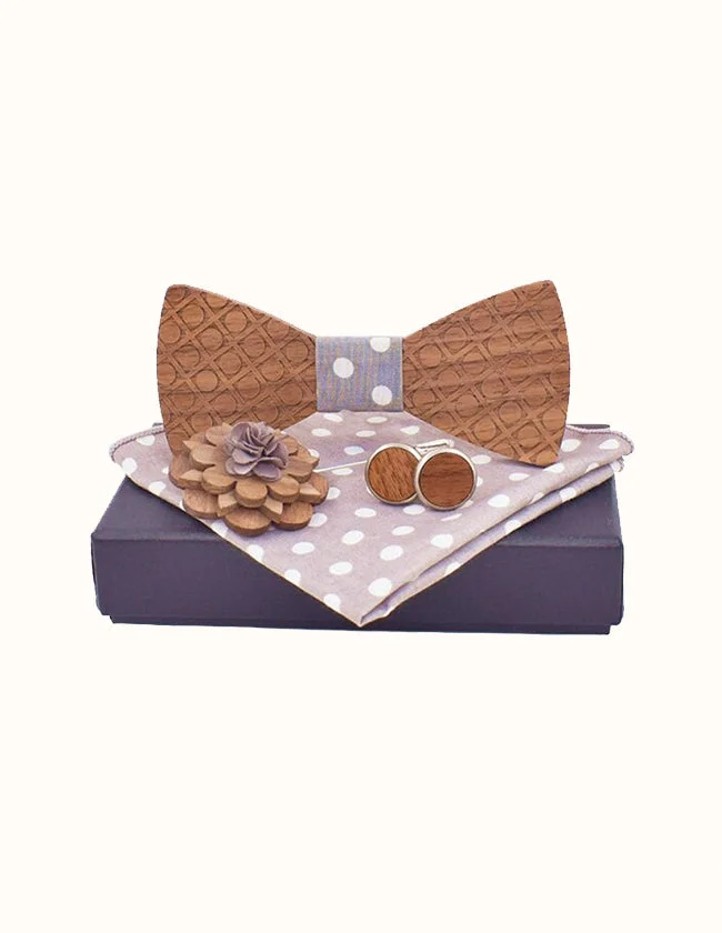 Coffret Nœud Papillon Motif Carreaux