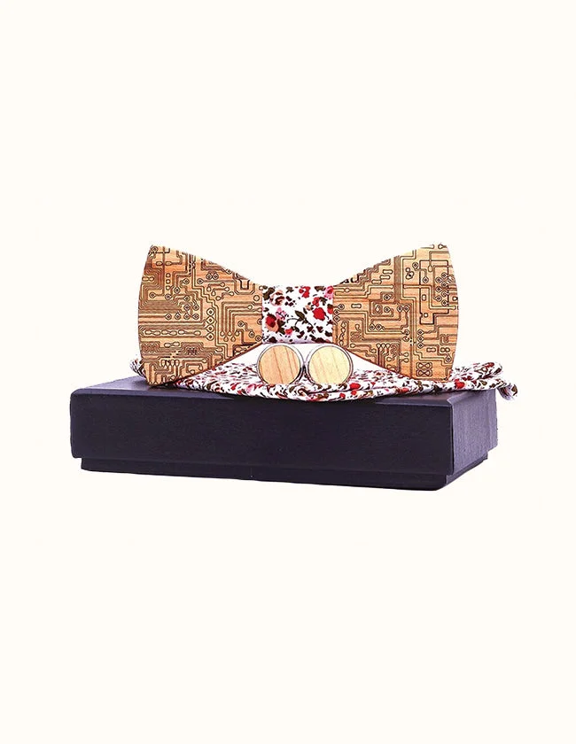 Coffret Nœud Papillon Motif Électronique