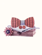 Coffret Nœud Papillon Motif Fèves
