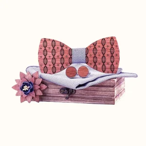 Coffret Nœud Papillon Motif Fèves