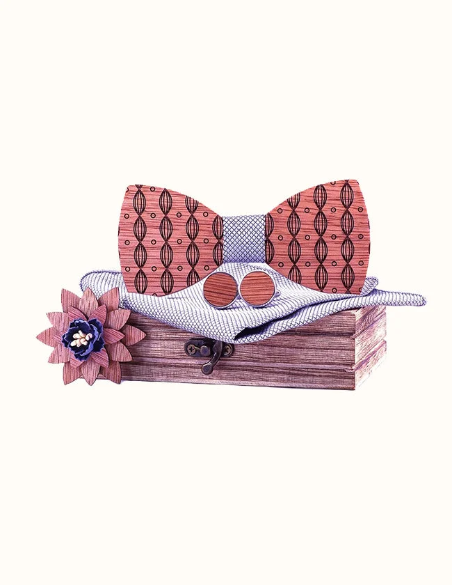 Coffret Nœud Papillon Motif Fèves