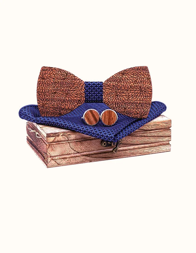 Coffret Nœud Papillon Motif Fleur