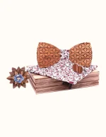 Coffret Nœud Papillon Motif Hexagonal