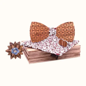 Coffret Nœud Papillon Motif Hexagonal