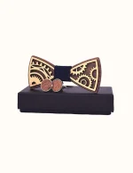 Coffret Nœud Papillon Motif Horloger