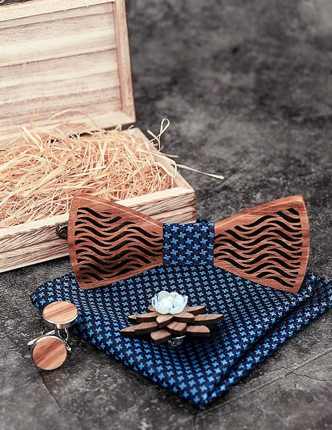 Coffret Nœud Papillon en Bois Recyclé