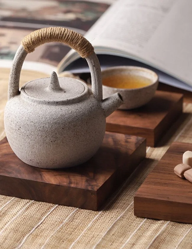 Dessous de Plat en Bois pour Théière