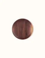 Assiette à Dessert Ronde en Bois - D 20 cm