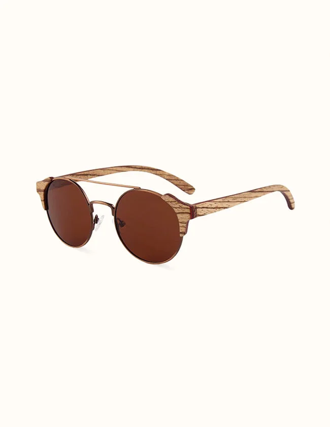Lunettes en bois de zèbre